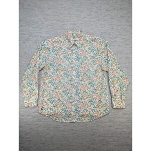 Orvis Floral‎ Button Up Top Womens 16 Large Wrinkle Free Cotton Colorful Artsy